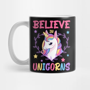 Believe In Unicorns, Cute Unicorn Design Mug